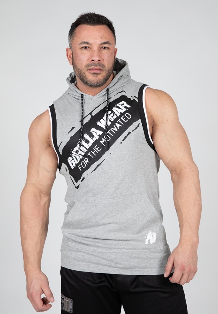 Gorilla Wear Loretto Hooded Tank Top - Grijs Gemeleerd - S