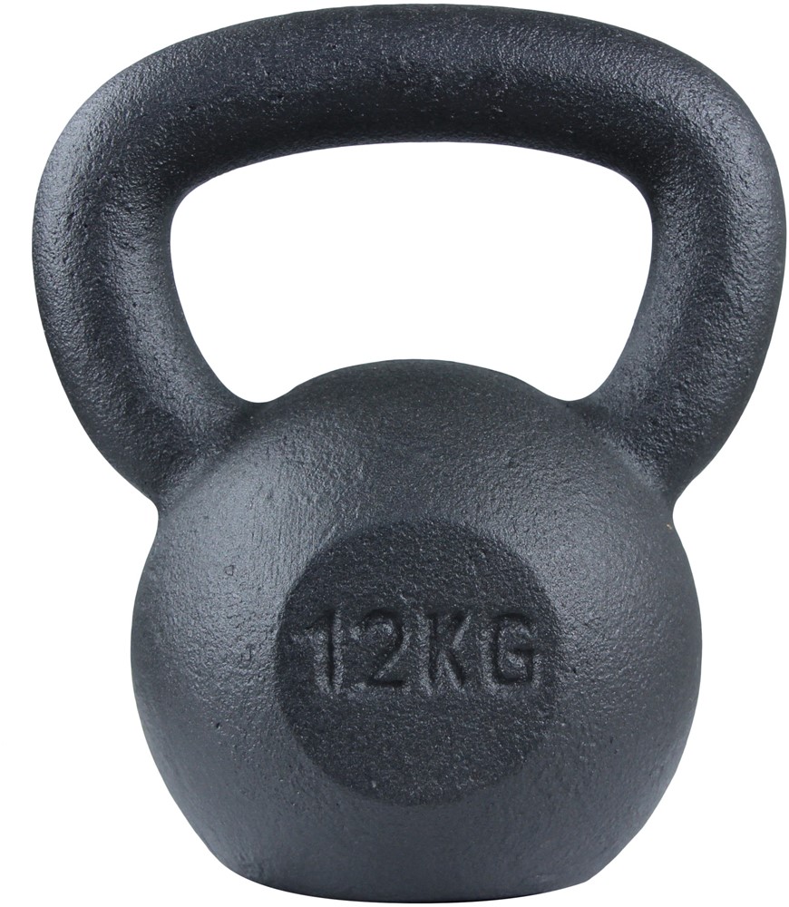 Lifemaxx Cast Iron Kettlebell met Rubberen Voet - 12 kg