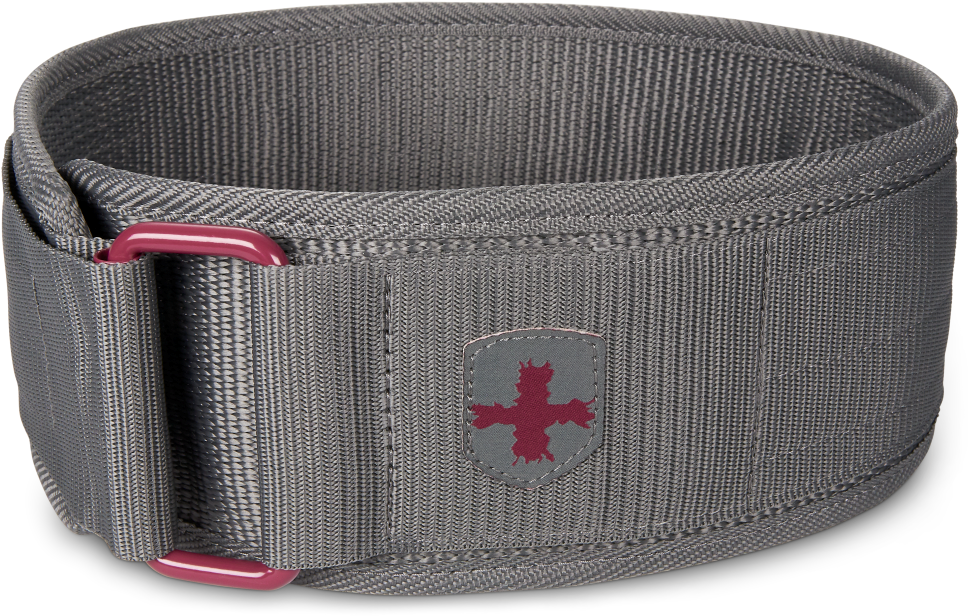 Harbinger Nylon Women's Lifting Belt - 4 inch - Merlot/Grijs - S