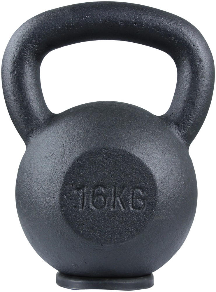 Lifemaxx Cast Iron Kettlebell met Rubberen Voet - 16 kg