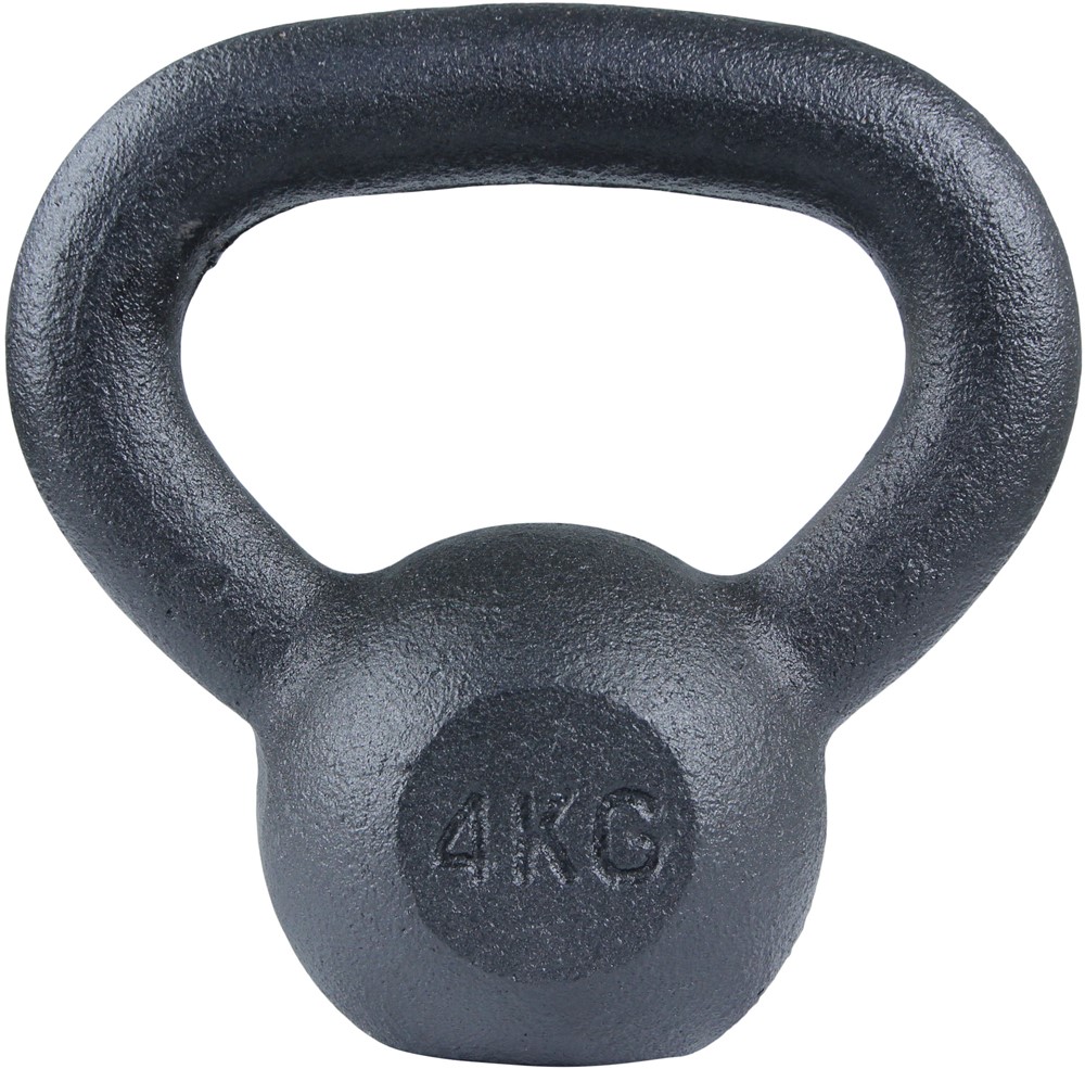 Lifemaxx Cast Iron Kettlebell met Rubberen Voet - 4 kg