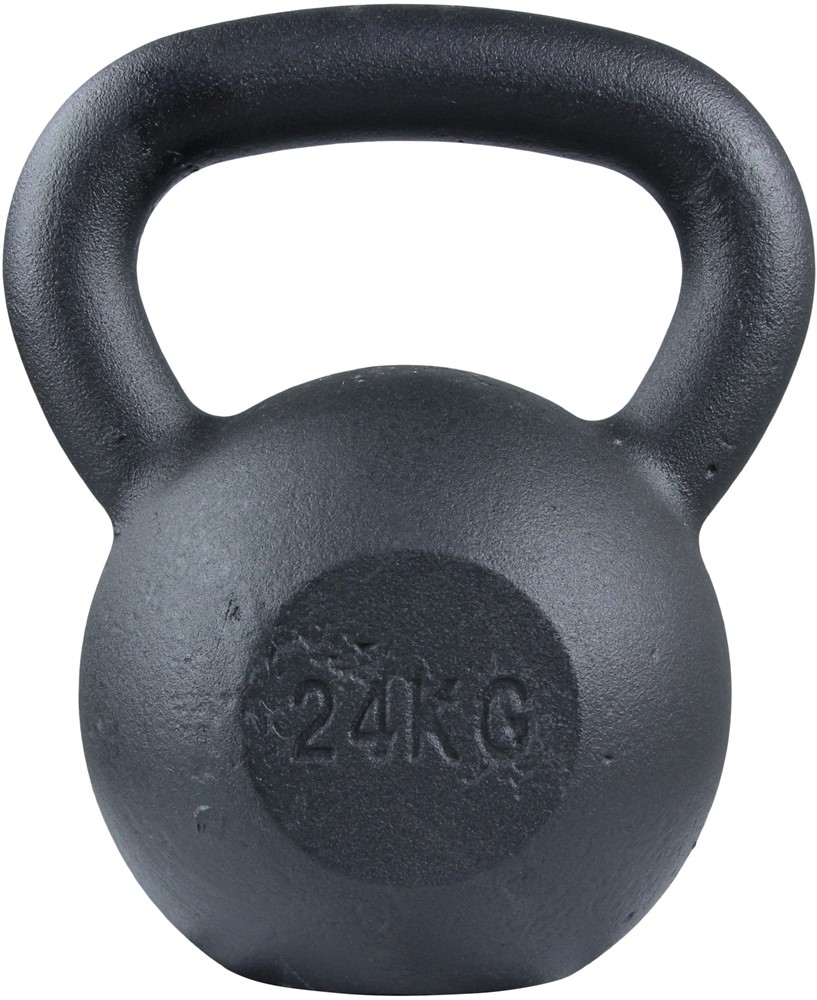 Lifemaxx Cast Iron Kettlebell met Rubberen Voet - 24 kg