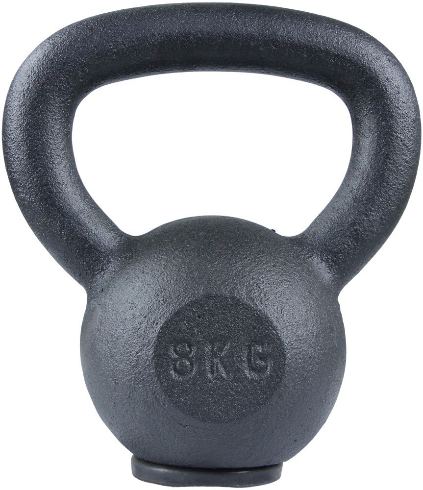 Lifemaxx Cast Iron Kettlebell met Rubberen Voet - 8 kg