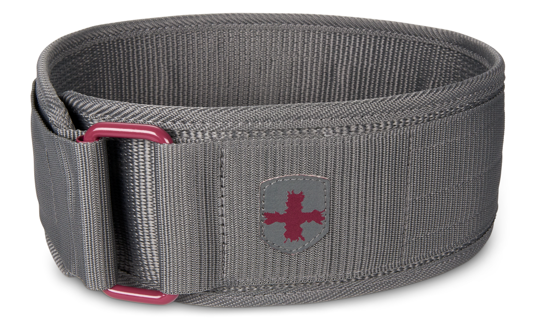 Harbinger Nylon Women's Lifting Belt - 4 inch - Merlot/Grijs