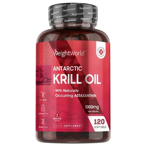 Krill Oile - 1000 mg 120 Softgels - Met Omega 3 Visolie - 2 Maanden Voorraad