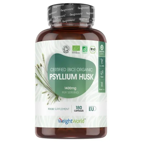 psylliumvezels- 1400 mg - 180 capsules - vezel supplementen - 3 Maanden Voorraad