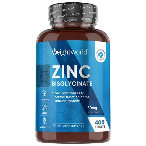 Zink supplement - 25mg 400 tabletten - Helpt de cognitieve functies te behouden