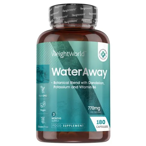 Water Away diuretica - 180 Capsules - Natuurlijke vochtafdrijver - Voor 3 maanden