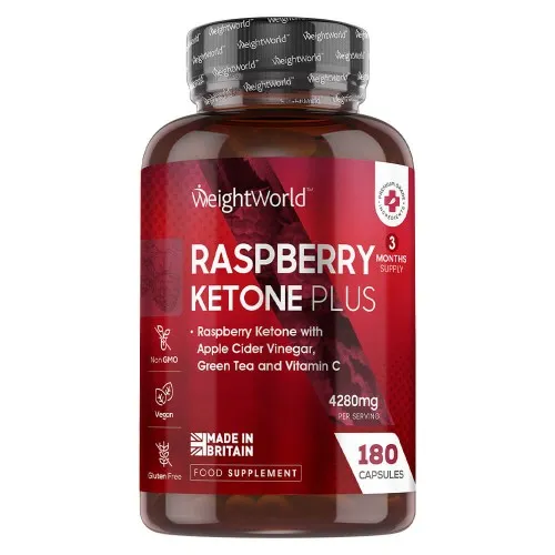 Raspberry Ketone Plus - 3200mg puur Framboos Extract 180 Capsule - Met Superfoods