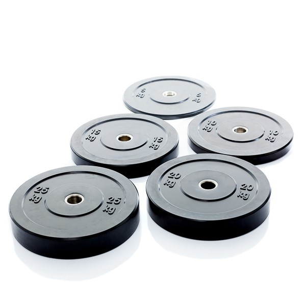 Muscle Power Olympic Black Bumper Plates