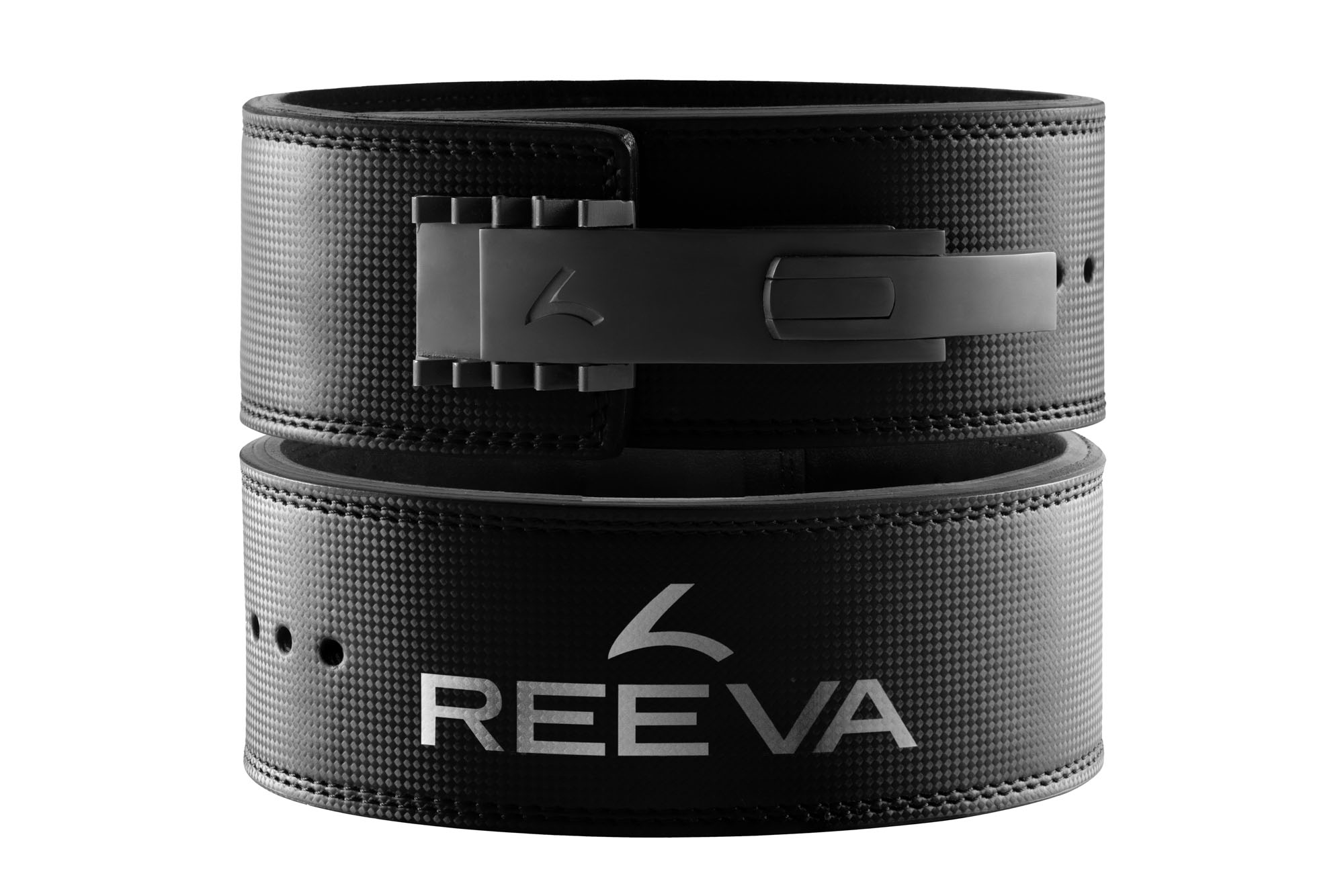 Reeva Lifting Belt van Carbon Leer - Verstelbare RVS Gesp - 13 mm - L