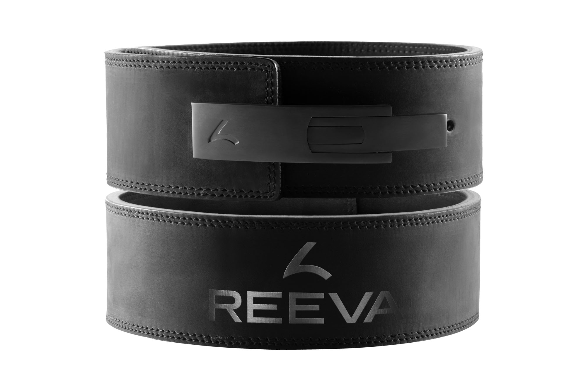 Reeva Lifting Belt van Nubik Leer - Zwarte RVS Gesp - 13 mm - L