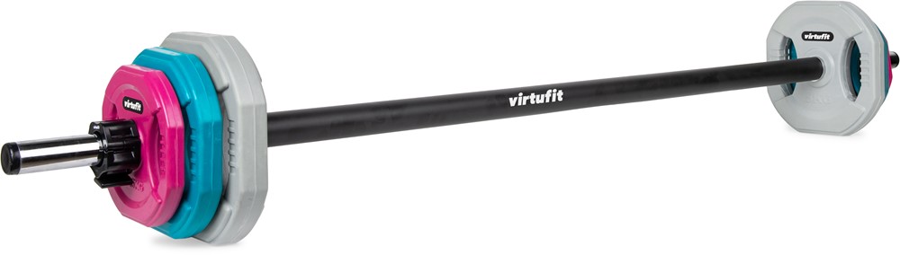 VirtuFit Aerobic Pump Set Pro Rubber - 20 kg - Gekleurd