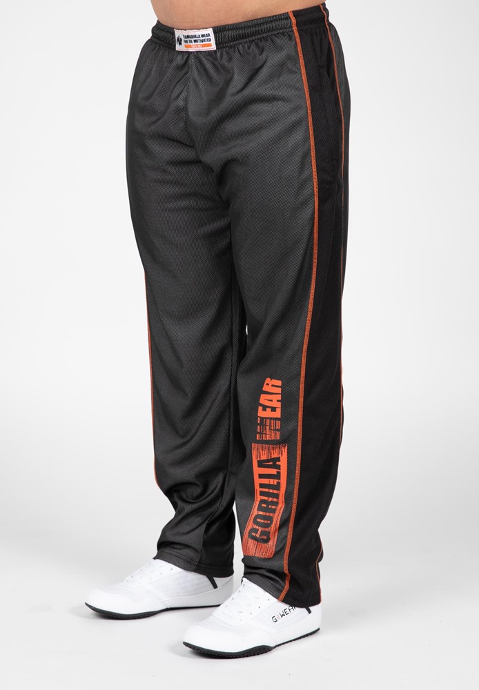 Gorilla Wear Wallace Mesh Pants - Grijs/Oranje - 2XL/3XL