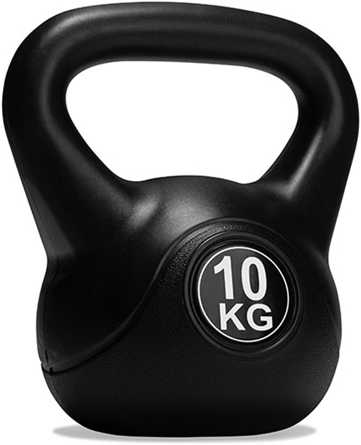 VirtuFit PVC Kettlebell - 10 kg - Zwart - Tweedekans