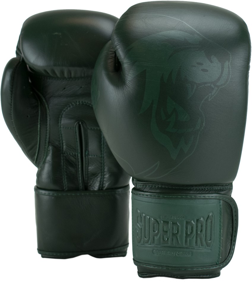 Super Pro Combat Gear Legend SE Lederen (Kick)Bokshandschoenen - Groen - 18 oz - Tweedekans