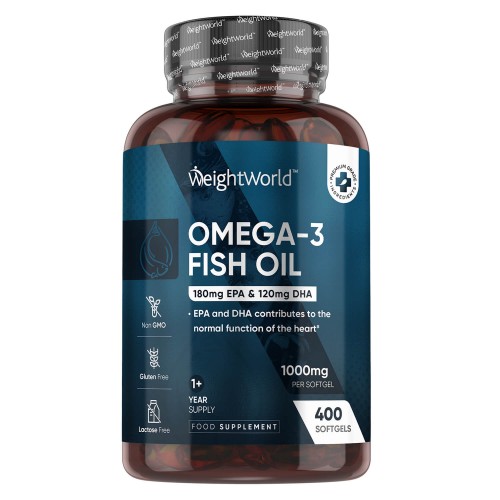 Omega 3 Visolie - 1000 mg 400 softgels - 1+ jaar voorraad