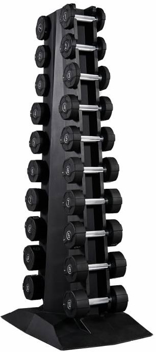 Lifemaxx PU Dumbbell Tower met Dumbbellset 1-10 kg