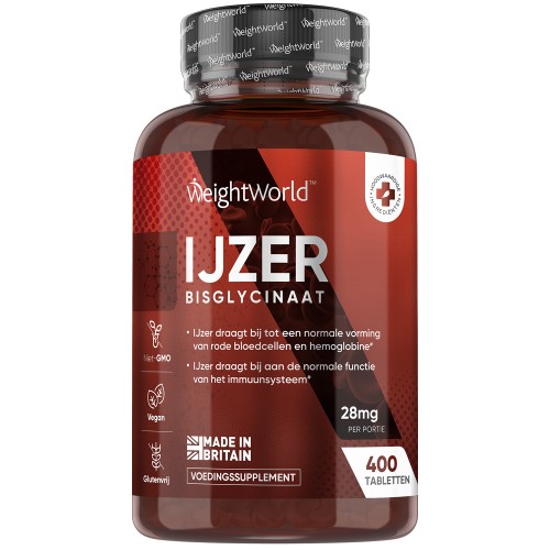 IJzertabletten 14 mg - 400 tabletten - 1 jaar voorraad - Vegan ijzersupplement