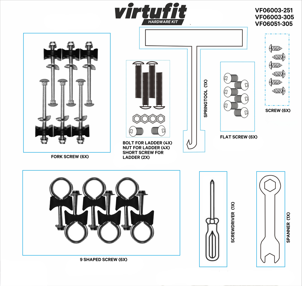 Hardware Kit VF06003-251, VF06003-305,  VF06051-305