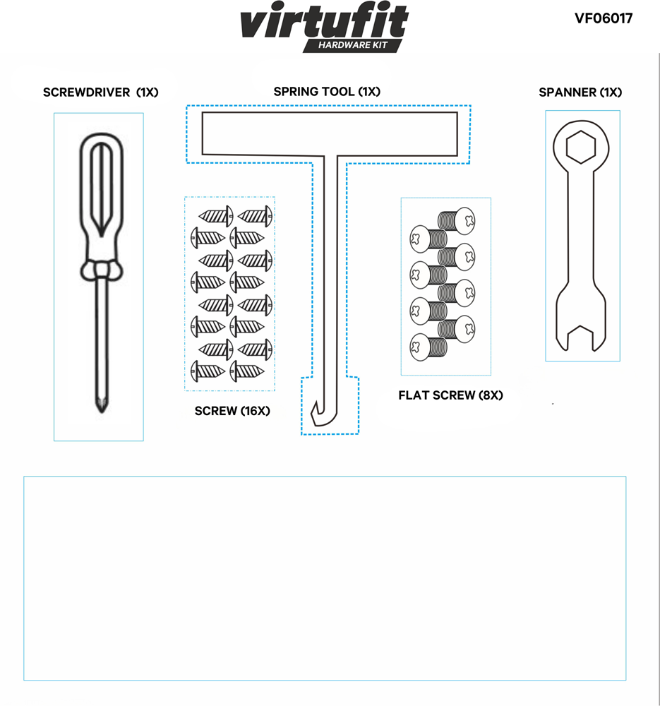 Hardware Kit VF06017-274, VF06017-305,VF06017-366