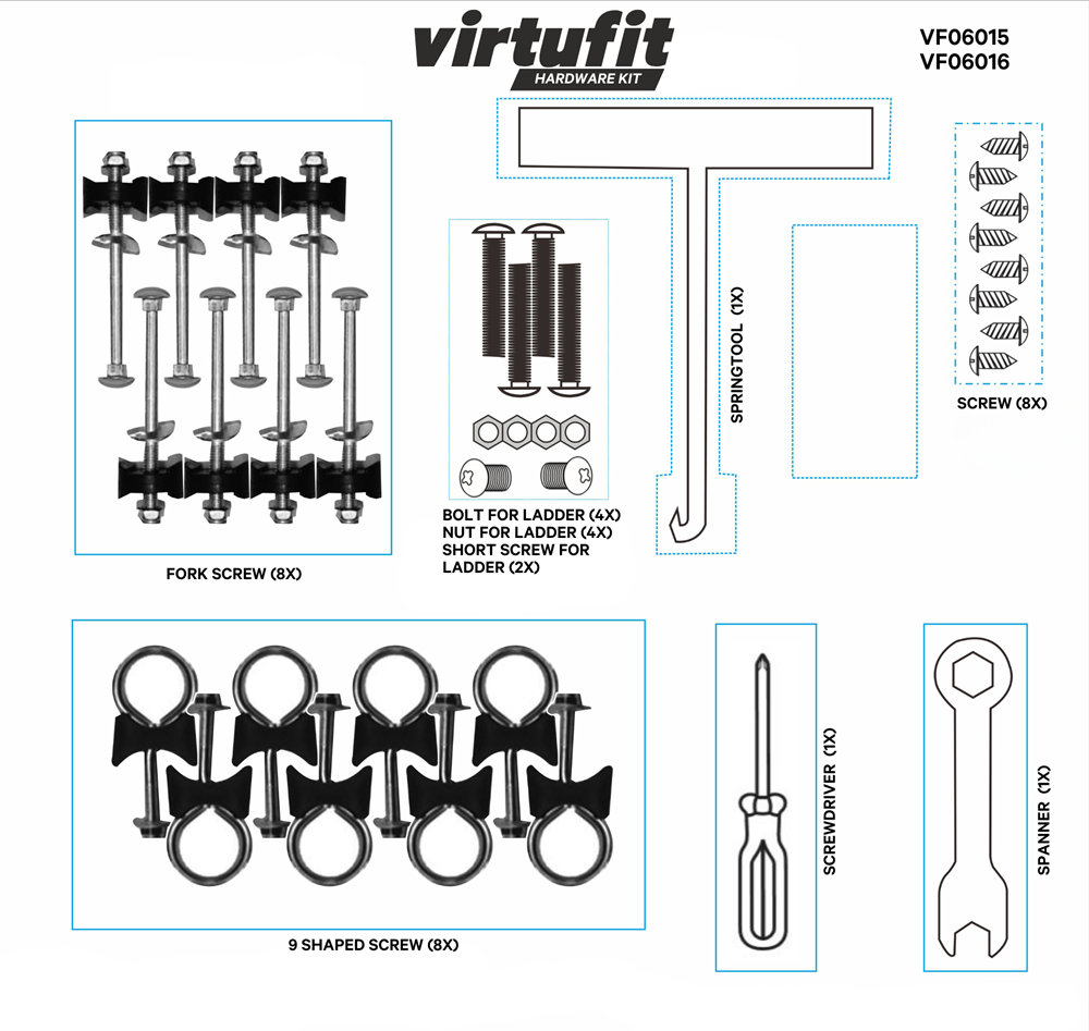 Hardware Kit VF06015-274, VF06015-305, VF06015-366, VF06016-274, VF06016-305, VF06016-366