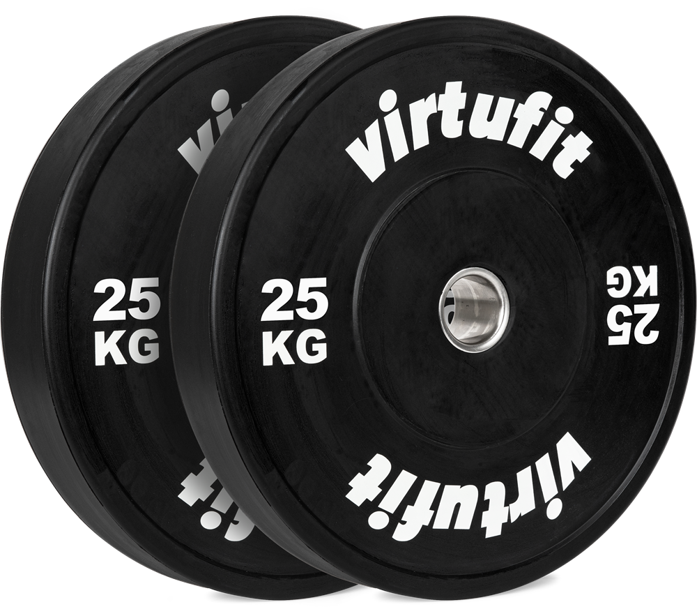 VirtuFit Bumper Plate - Olympische Halterschijf van Rubber - 50 mm - set 2 x 25 kg