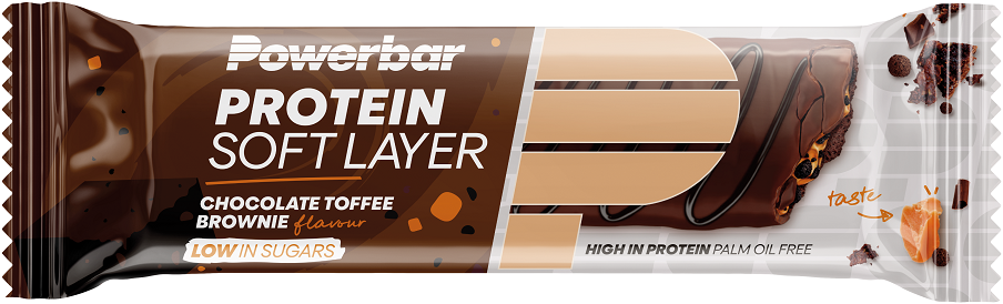 Powerbar Protein Bar Soft Layer - 12 x 40 gr - Chocolade Toffee Brownie