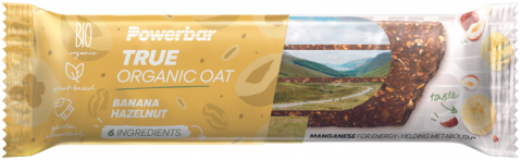 Powerbar True Organic Oat Bar - 18 x 40 gr - Banaan Hazelnoot