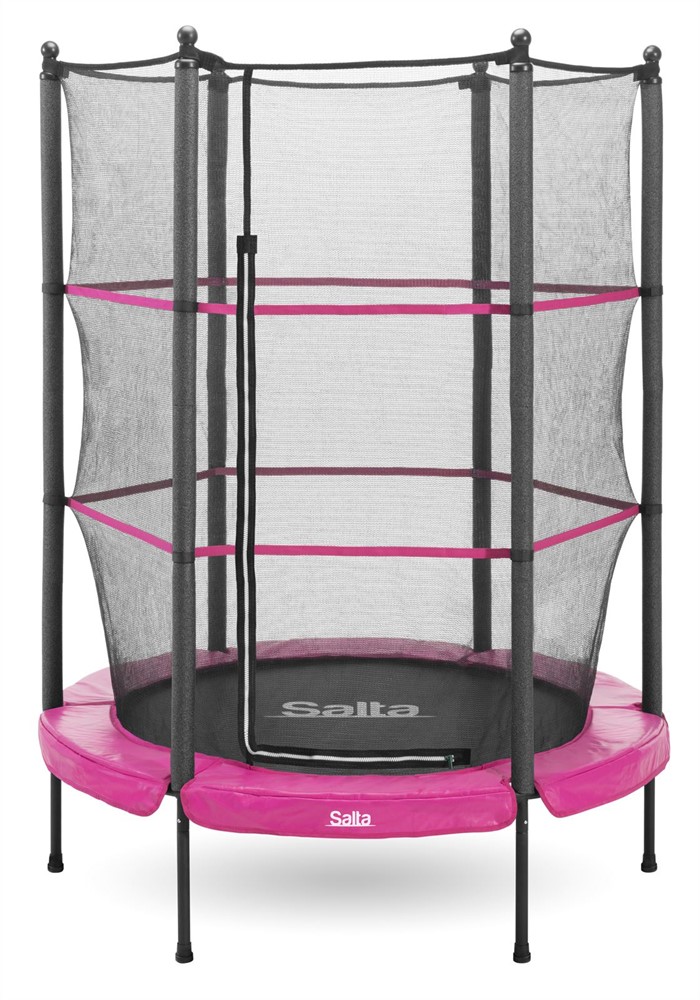 Salta Junior Trampoline met Veiligheidsnet - 140 cm - Roze - Tweedekans