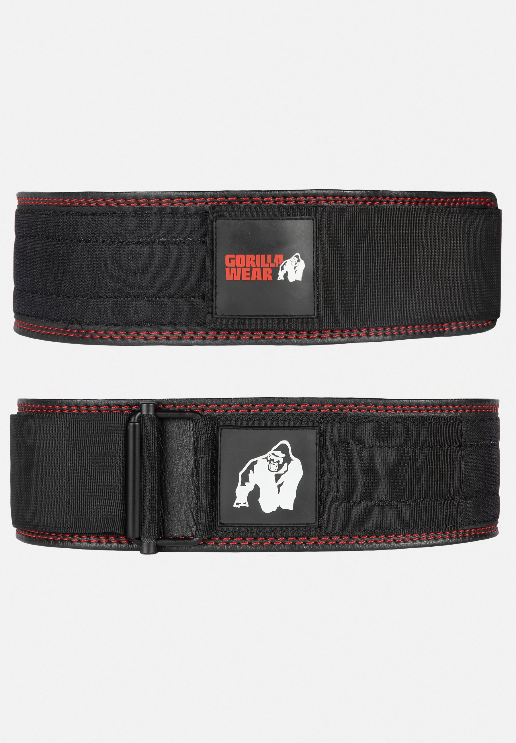 Gorilla Wear Halterriem - 4 Inch Premium Leather Lifting Belt - Zwart - 2XL/3XL