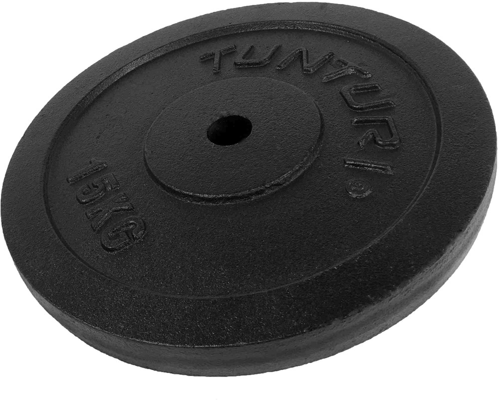 Tunturi Gietijzeren Halterschijf - 30 mm - 15 kg - Tweedekans