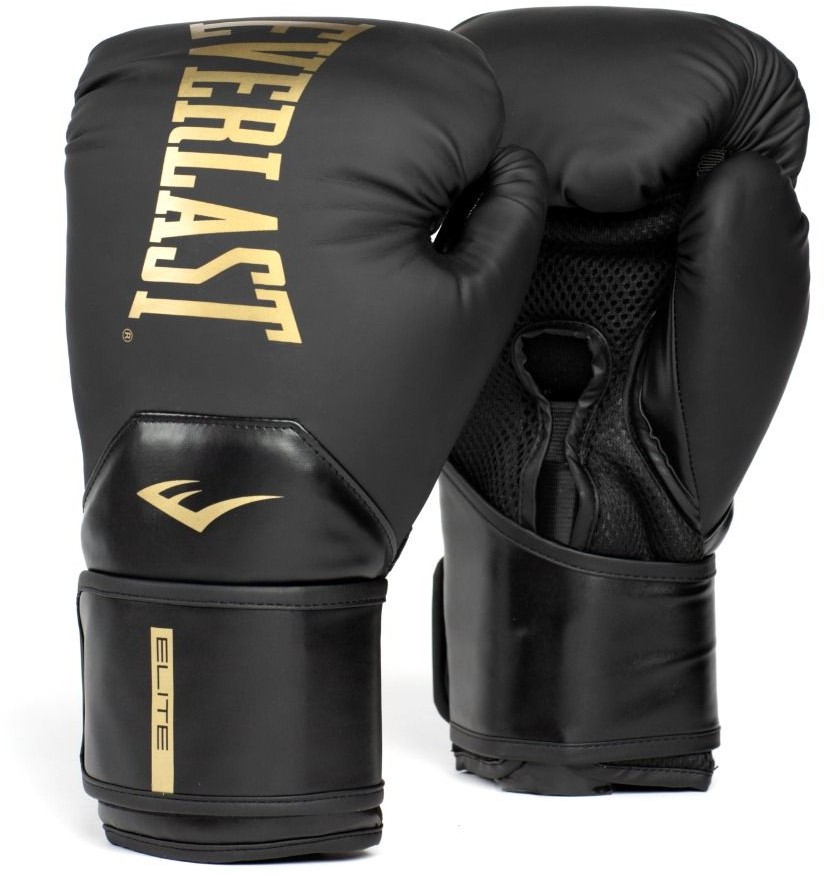 Everlast Elite 2 Bokshandschoenen - Zwart/Goud - 10 oz