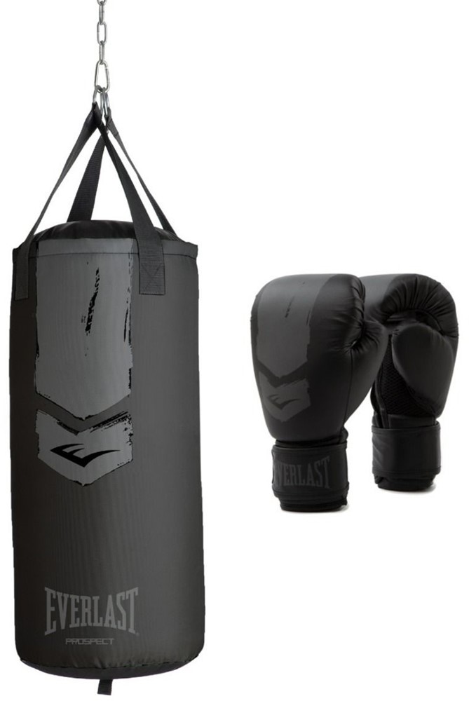 Everlast Prospect 2 Heavy Bag Kit - Bokszak&Bokshandschoenen - Zwart/Grijs