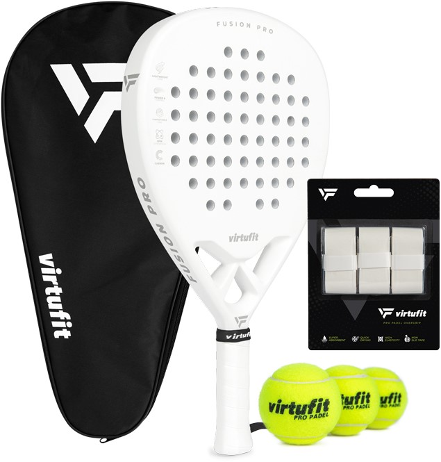 VirtuFit Fusion Padel Set - Zwart - Silver