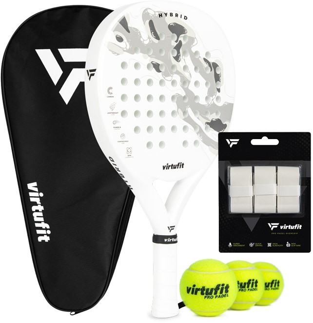 VirtuFit Hybrid Padel Set - Wit - Grijs