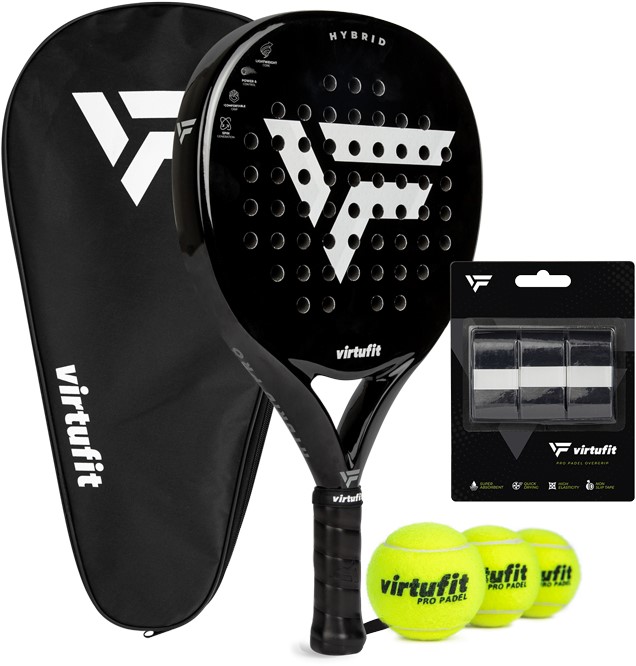 VirtuFit Hybrid Padel Set - Zwart - Silver