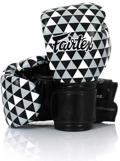 Fairtex Improved Fit Prism (Kick)bokshandschoenen - Zwart/Wit - 10 oz