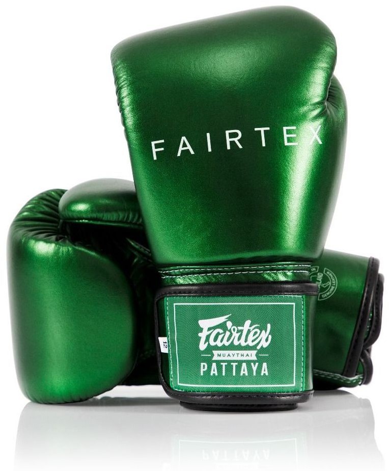 Fairtex Metallic (Kick)bokshandschoenen - Groen - 10 oz