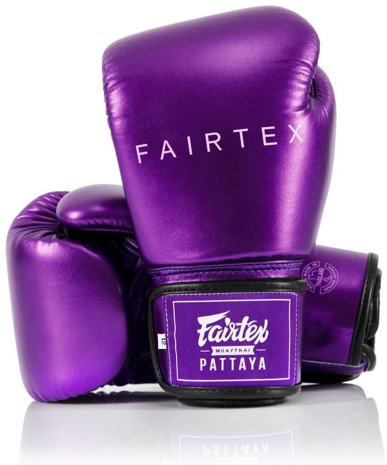 Fairtex Metallic (Kick)bokshandschoenen - Paars - 12 oz