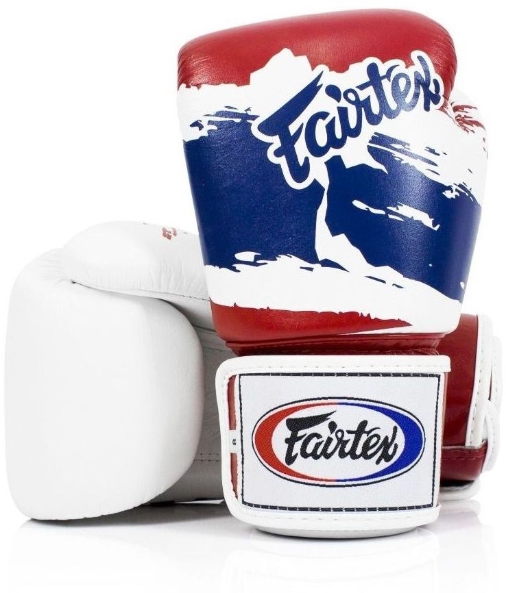 Fairtex Thai Pride Limited Edition (Kick)bokshandschoenen - Wit/Blauw/Rood - 12 oz