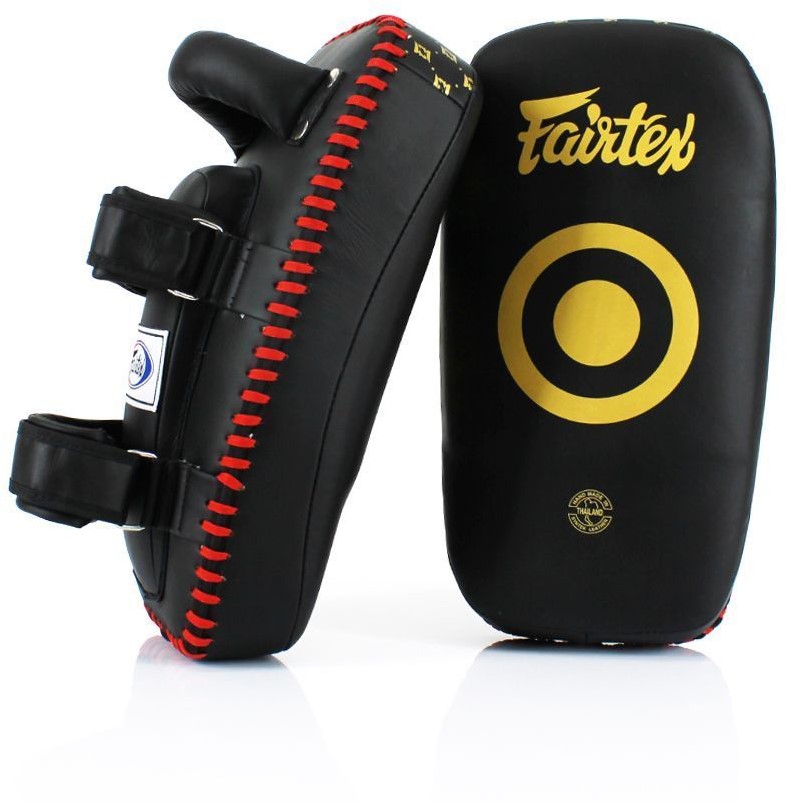 Fairtex Gebogen Thaipads - Zwart/Goud