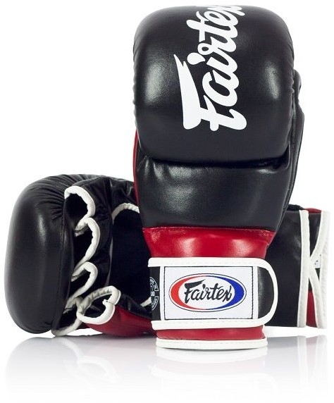 Fairtex MMA Sparring Handschoenen - Zwart/Rood - M