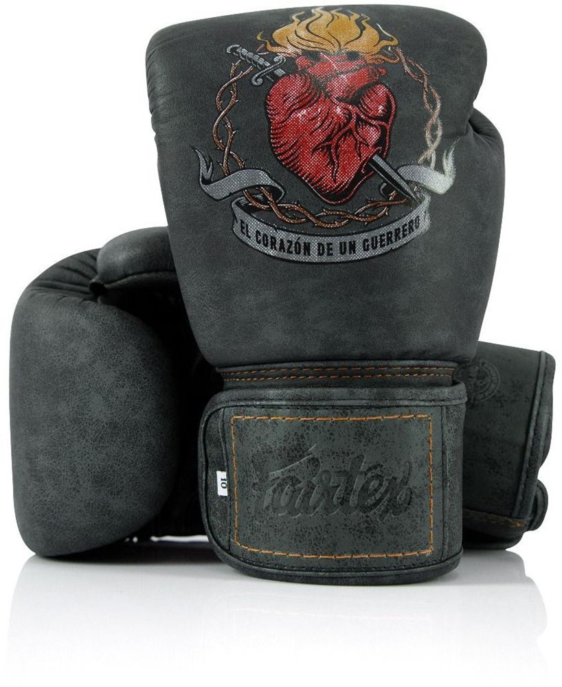 Fairtex The Heart Of Warrior Premium (Kick)bokshandschoenen - Zwart - 16 oz