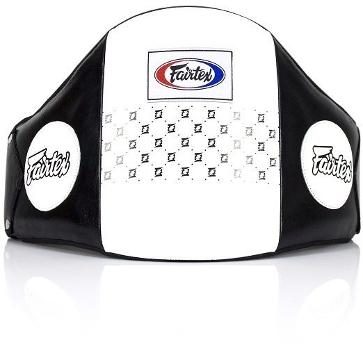 Fairtex Belly Protector Leder - Zwart/Wit