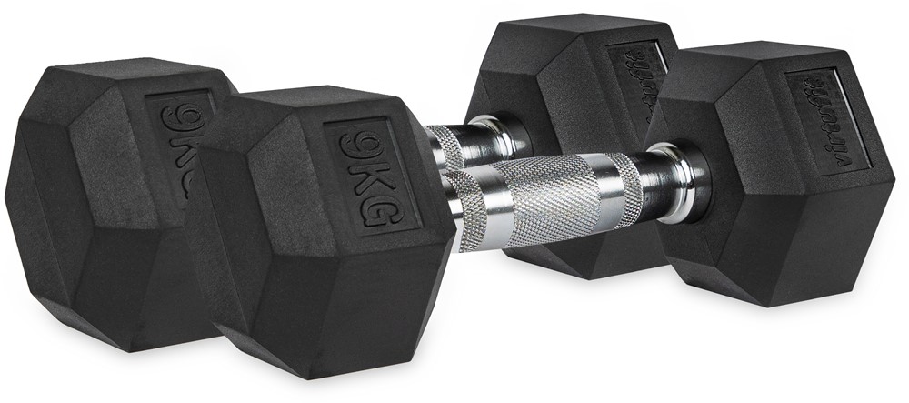 VirtuFit Hexa Dumbbell Pro Set - 2 x 9 kg