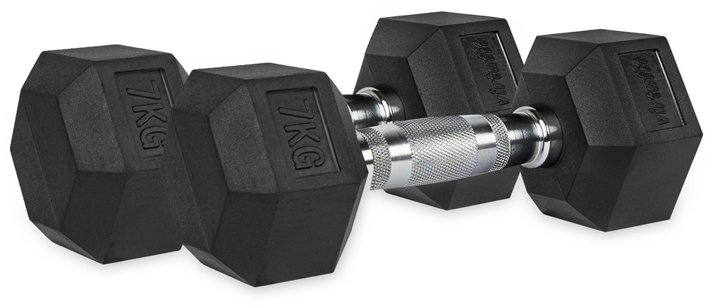 VirtuFit Hexa Dumbbell Pro Set - 2 x 7 kg