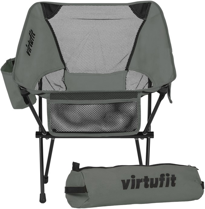 VirtuFit Camping Stoel Compact - Strandstoel  - Grijs