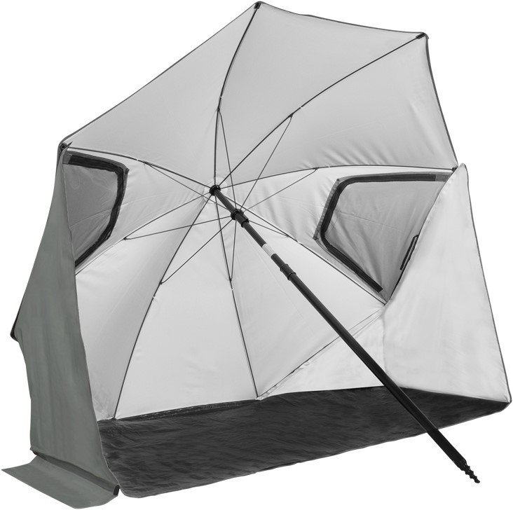 VirtuFit Strandparasol Premium - Windscherm - 225 cm - Grijs