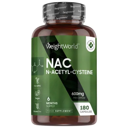 NAC - 600mg - 180 capsules - N-Acetyl-Cysteine - voor 6 maanden